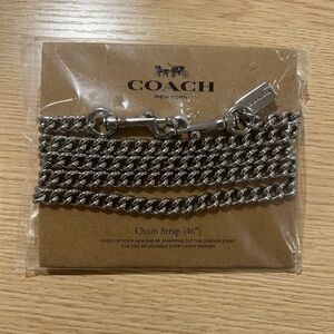 Coach Silver Crossbody Chain Strap, NWT